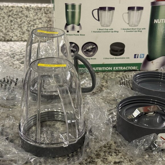 NutriBullet Magic Bullet NB-101B Replacement Parts- Blade Cups Lids Recipe Book - Picture 9 of 16